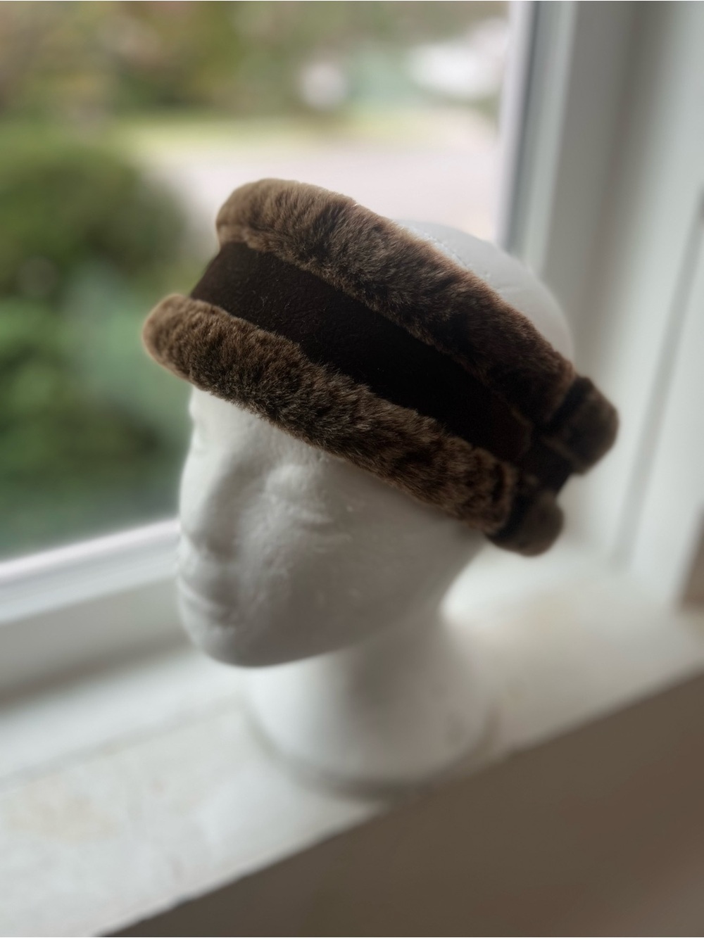 Brown sheep Fur shearling Winter Headband